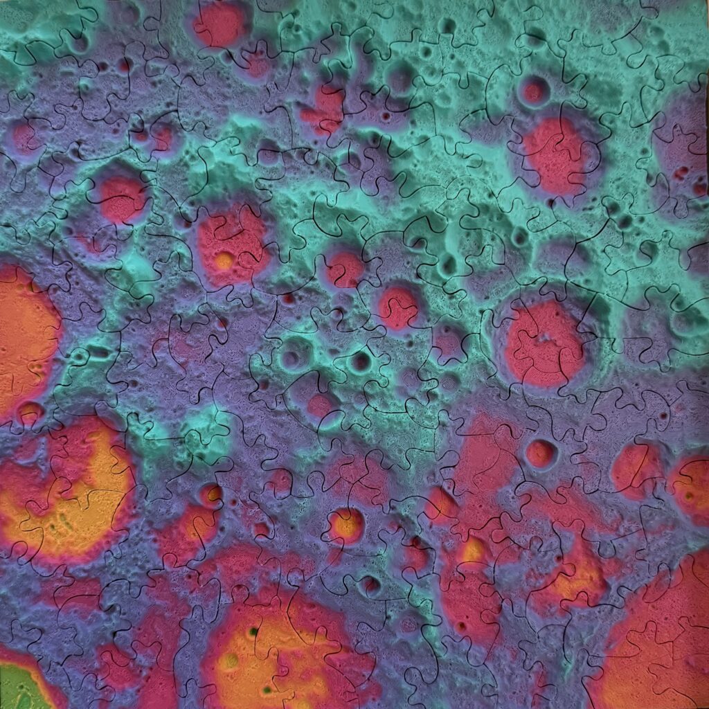 Lunar South Pole Color Jigsaw Puzzle